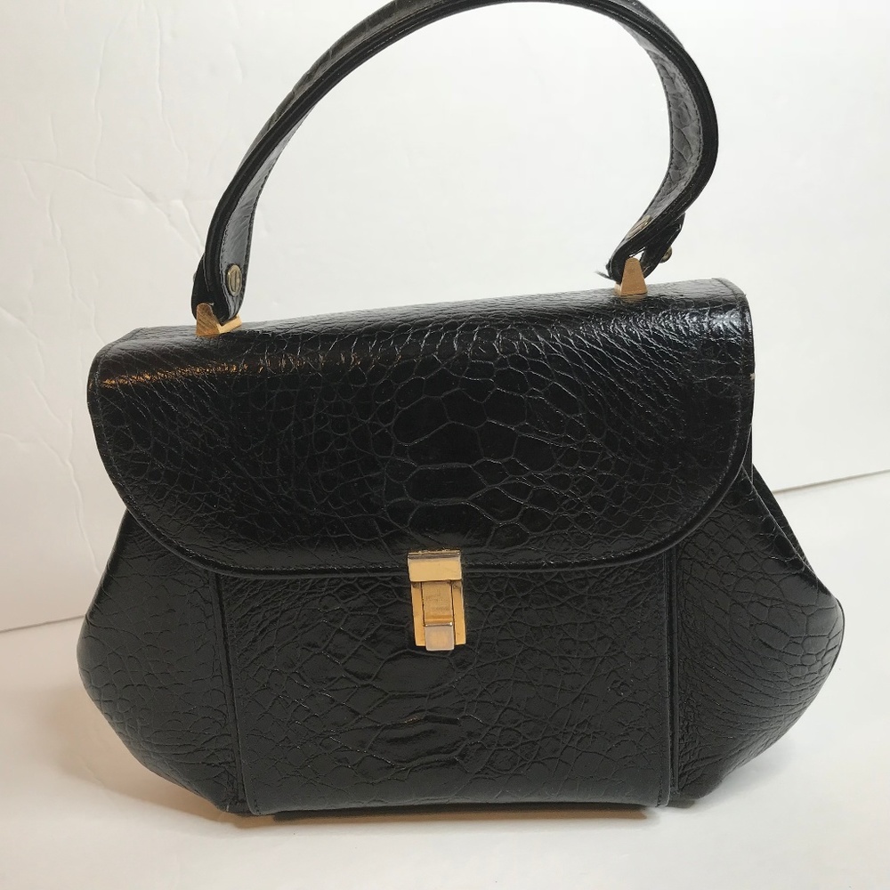 By Triangle New York Vintage Black Leather 👜Purse